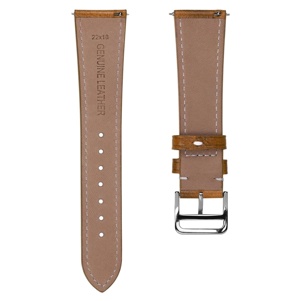 Brixham Crazy Horse Leather Watch Strap - Tan