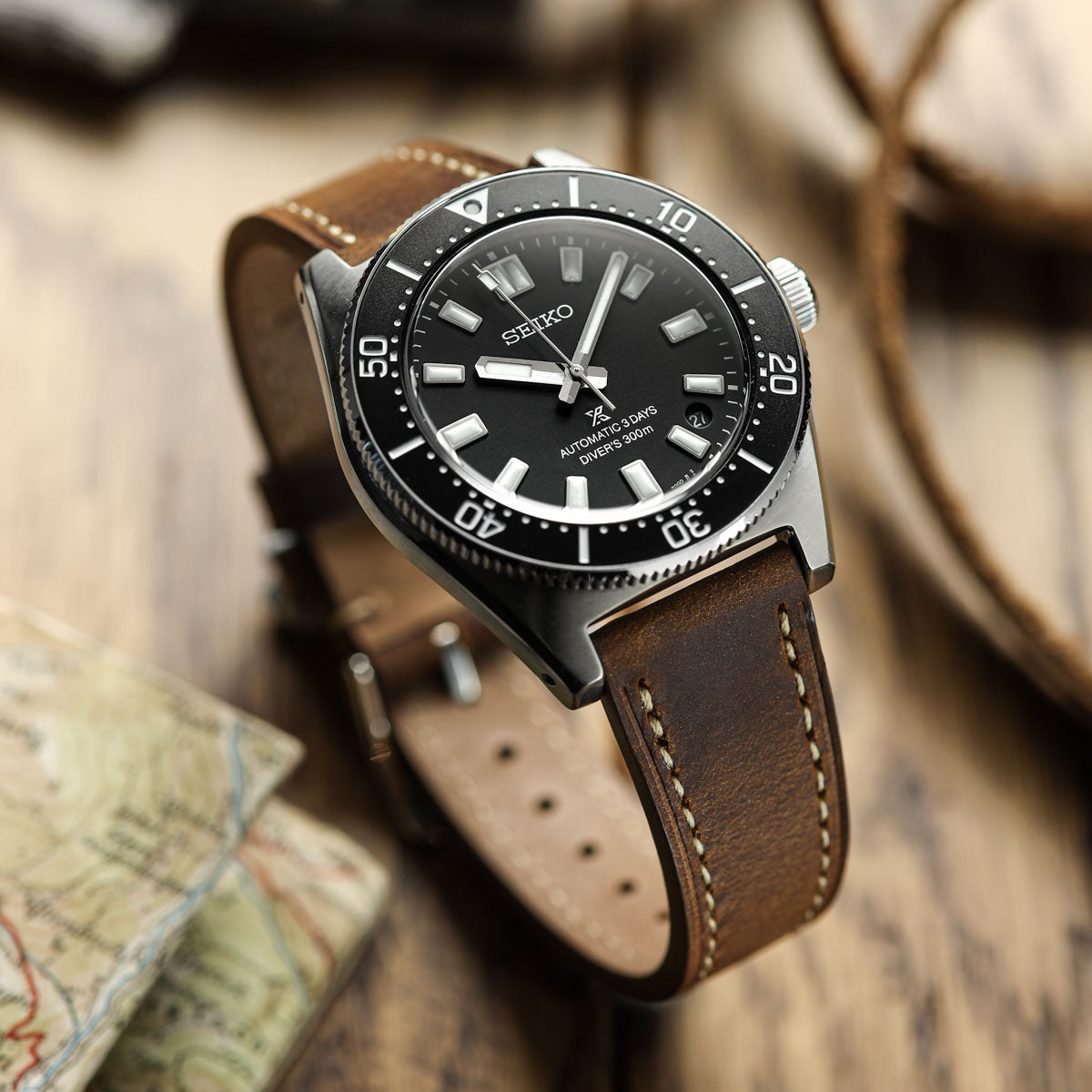 Brixham Crazy Horse Leather Watch Strap - Tan