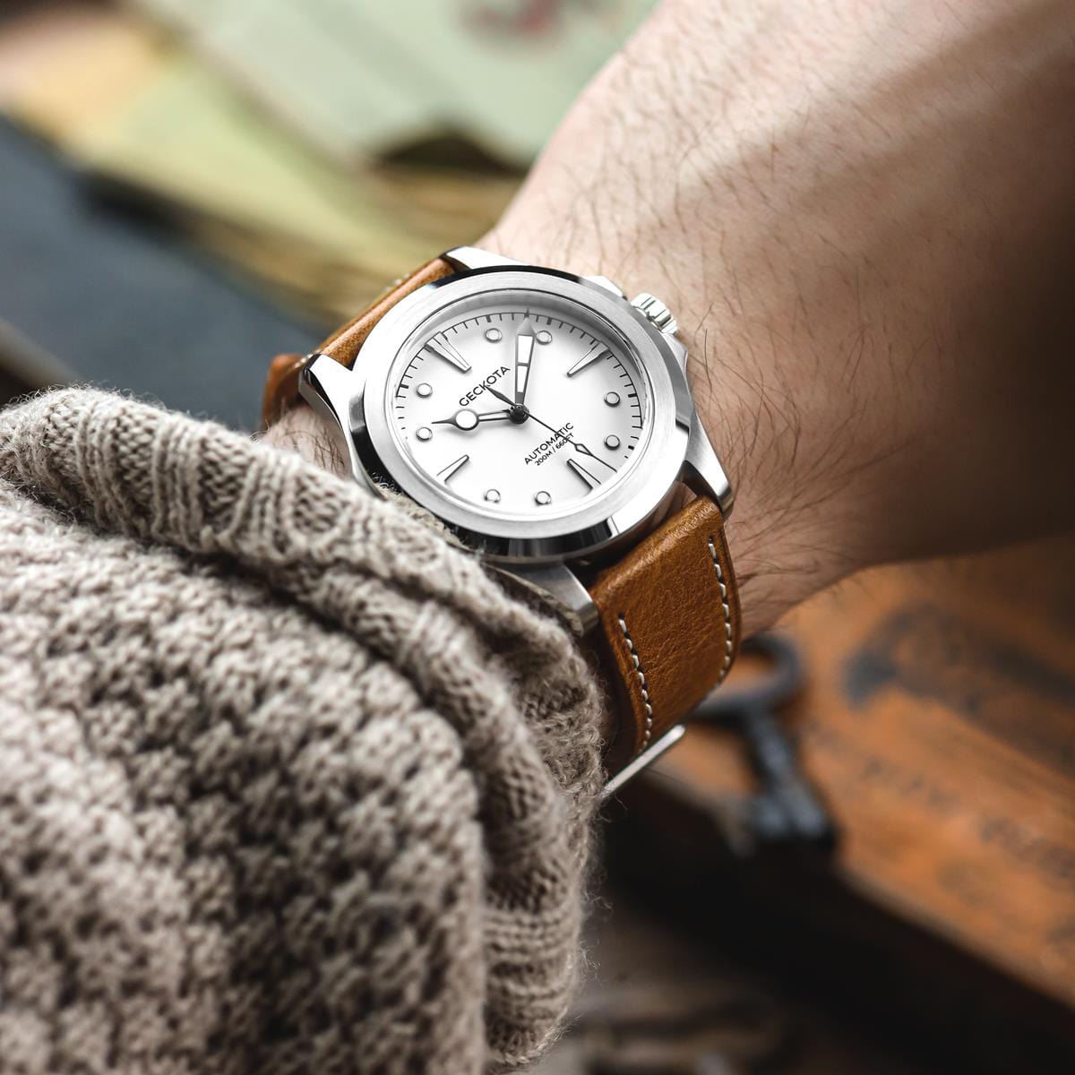 Brixham Crazy Horse Leather Watch Strap - Tan