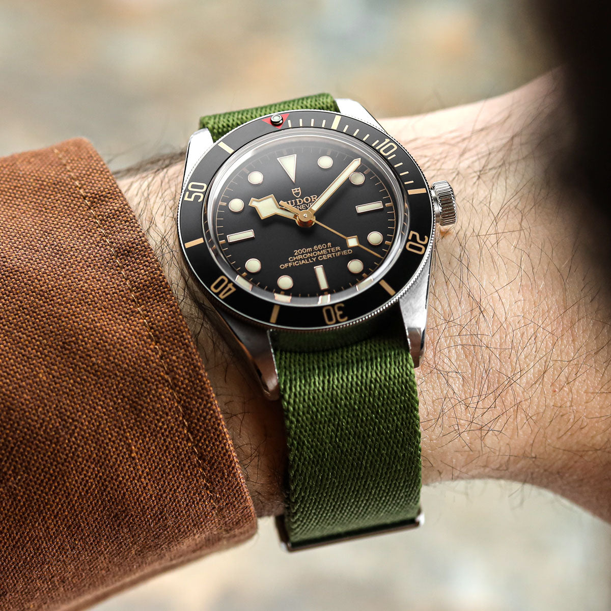 OCTOPOD Apex Nylon Watch Strap - Army Green