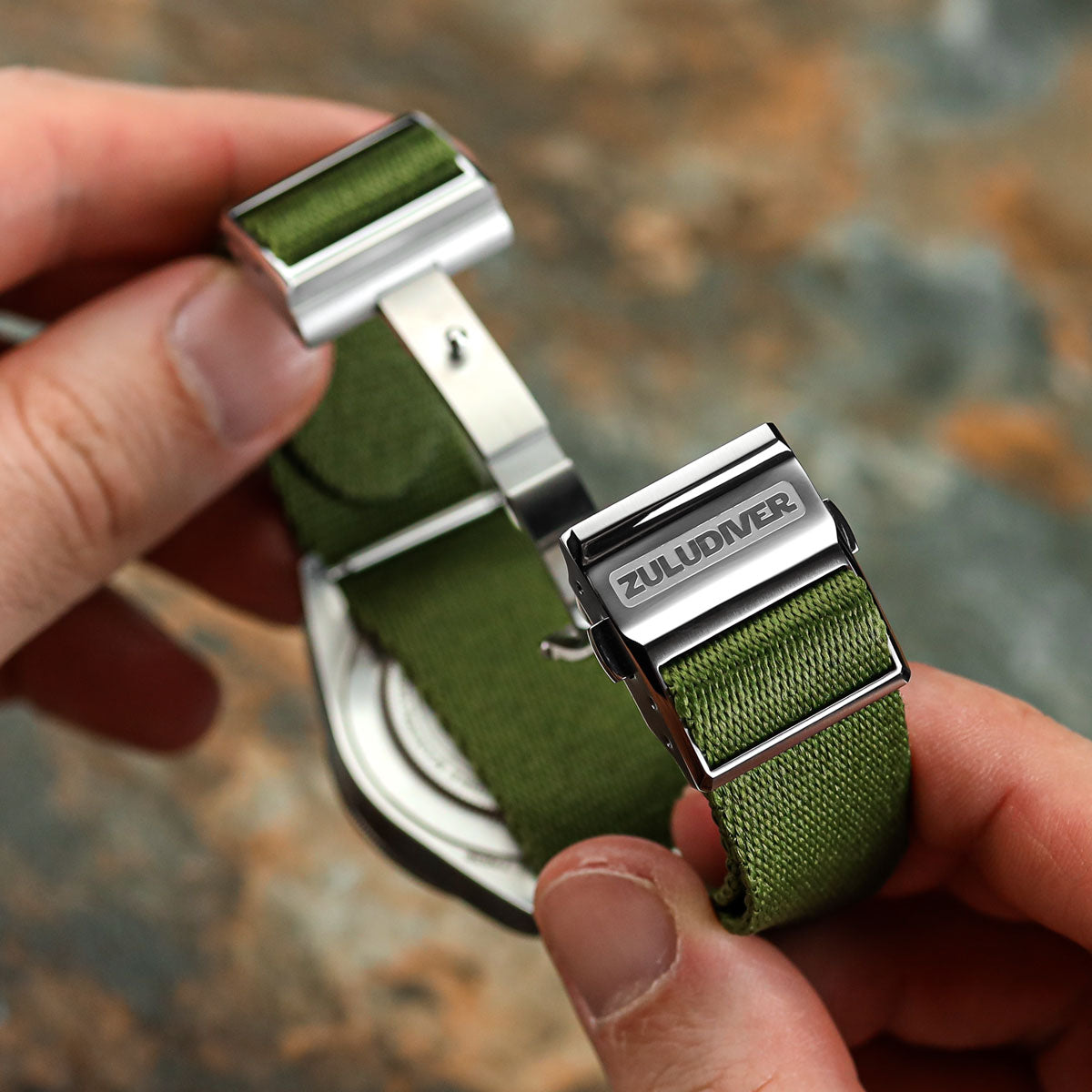 OCTOPOD Apex Nylon Watch Strap - Army Green