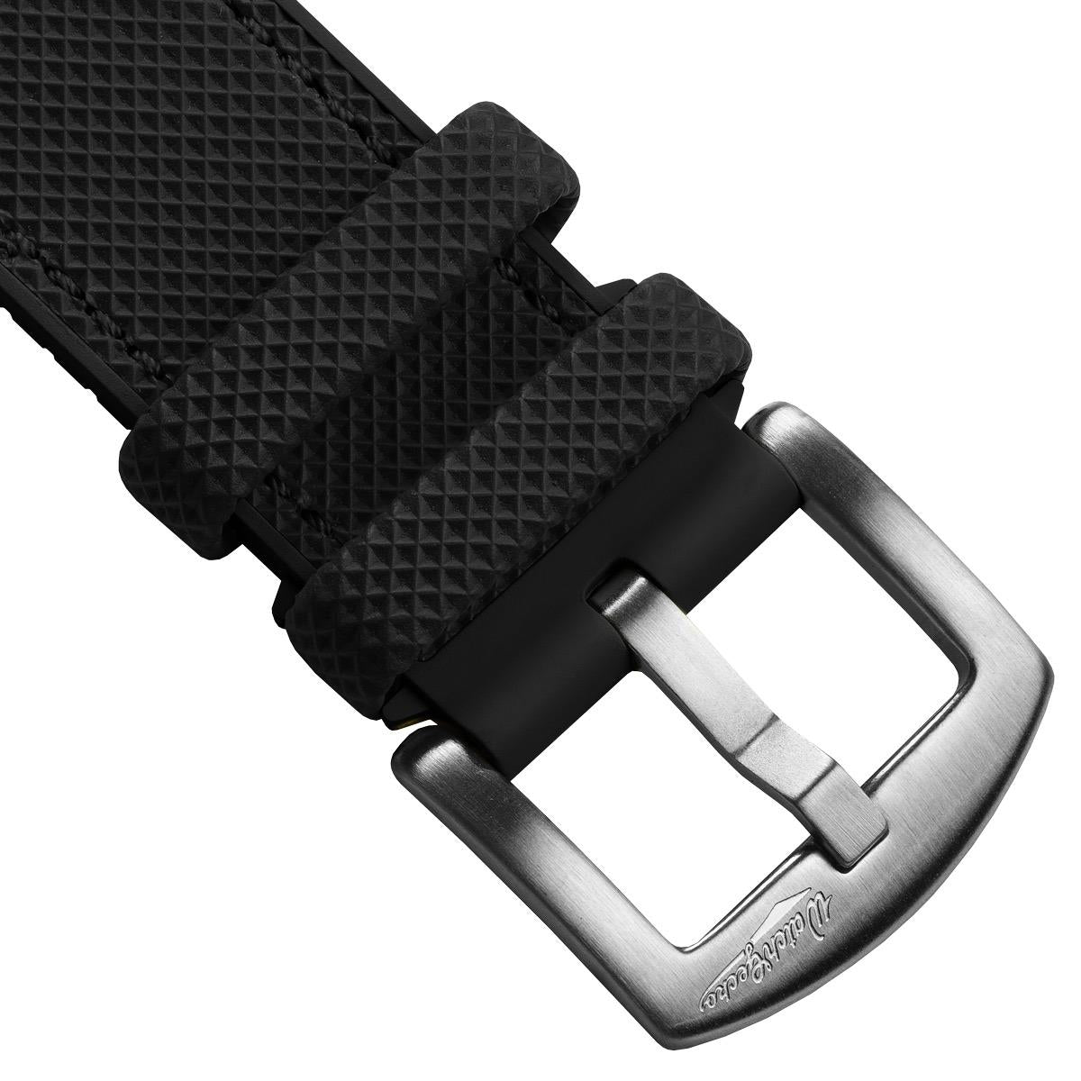 WatchGecko ChronoFlex Rubber Watch Strap - Black
