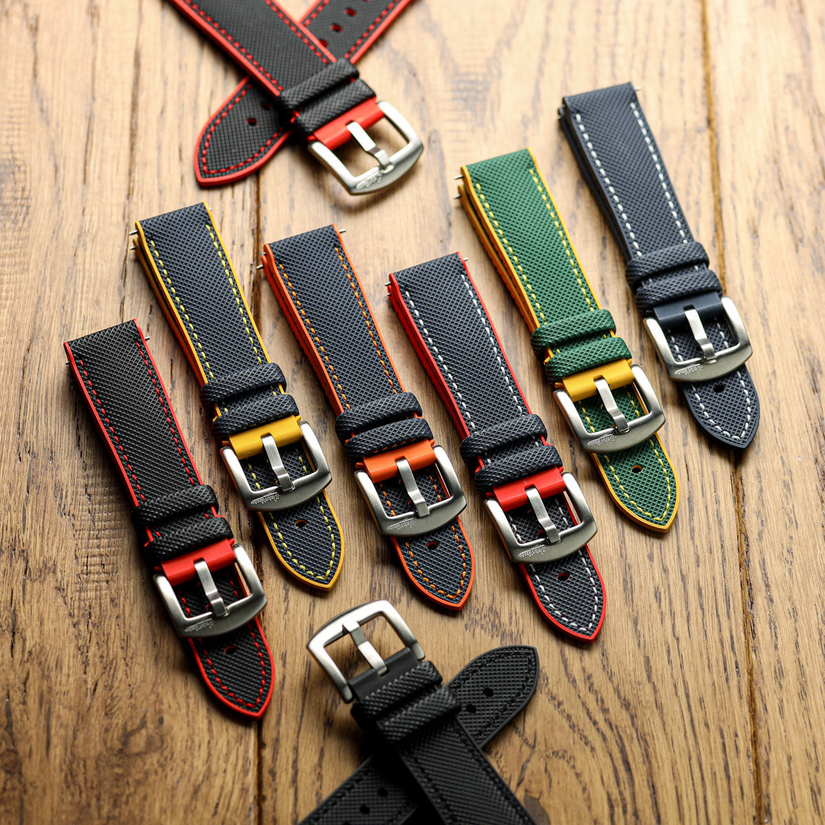 WatchGecko ChronoFlex Rubber Watch Strap - Black