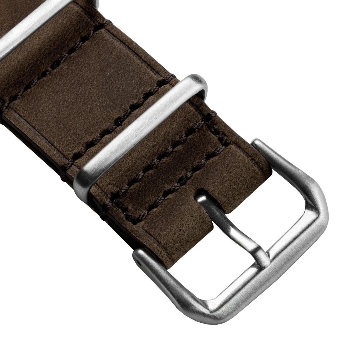 WatchGecko Genuine Leather British Military Watch Strap: Cambridge - Chocolate Brown