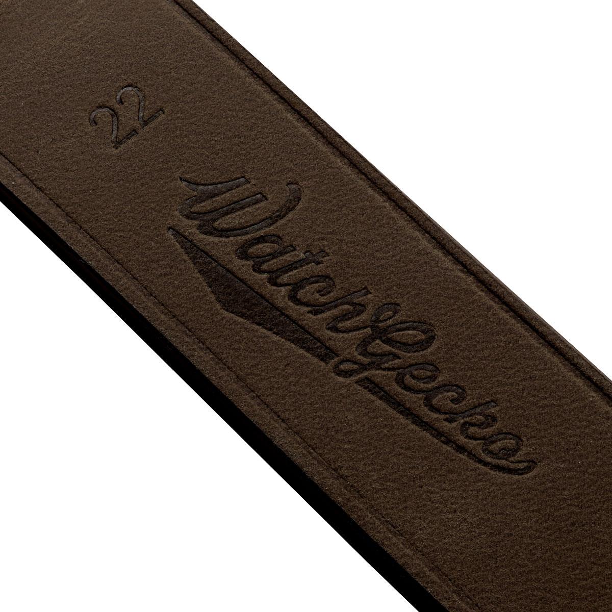WatchGecko Genuine Leather British Military Watch Strap: Cambridge - Chocolate Brown