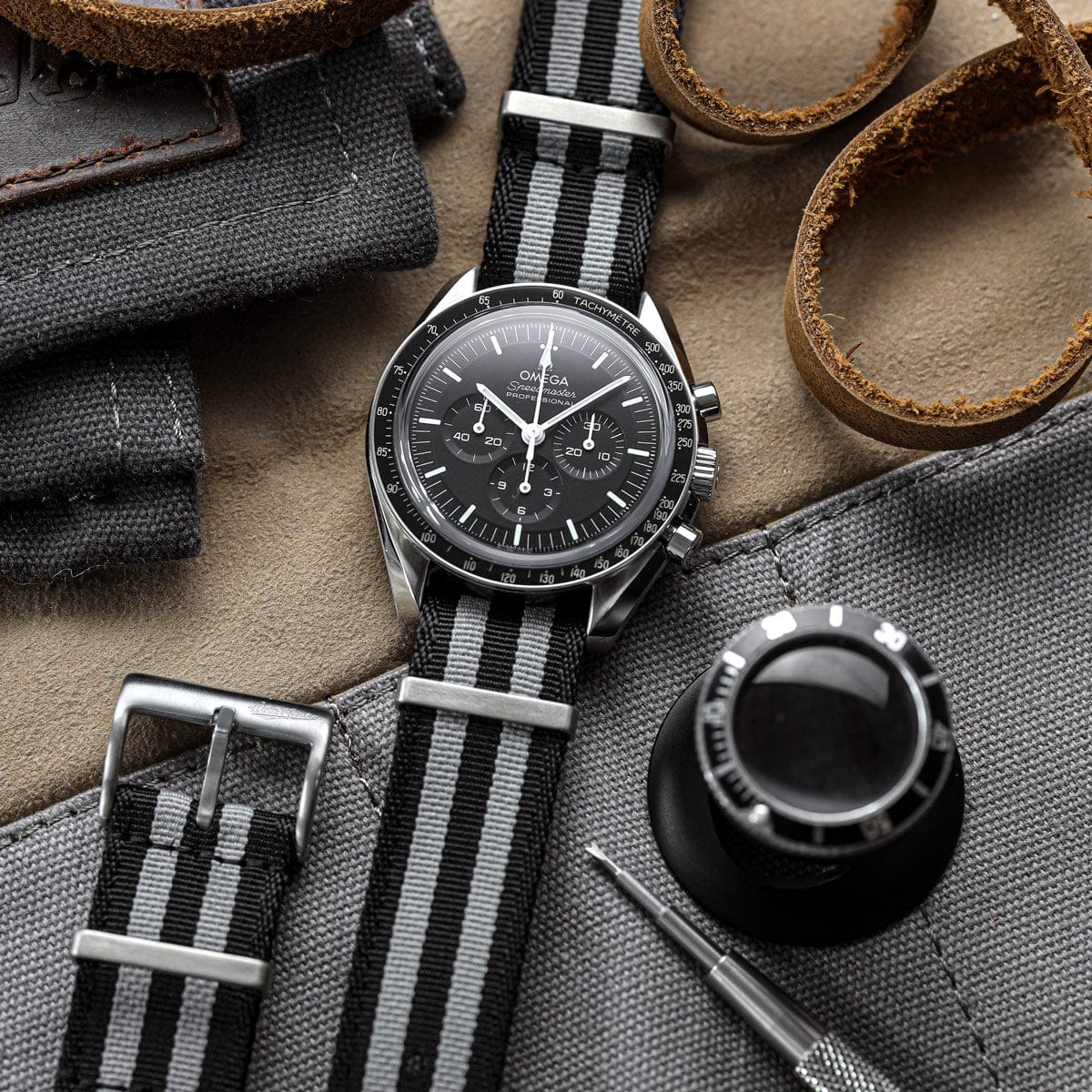 WatchGecko Signature Military Nylon Watch Strap - Classic Bond