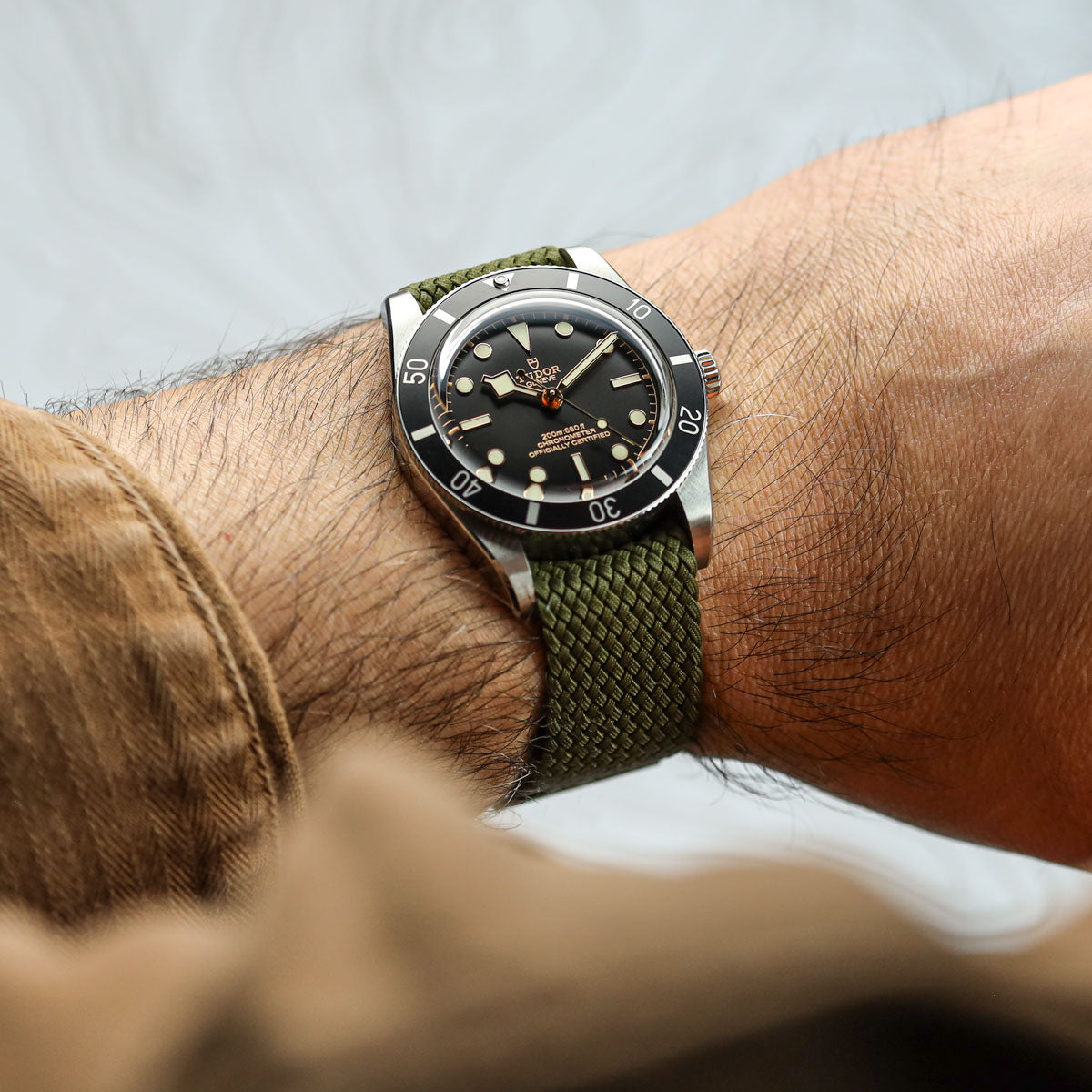 OctoPod Perlon Nylon Watch Strap - Army Green
