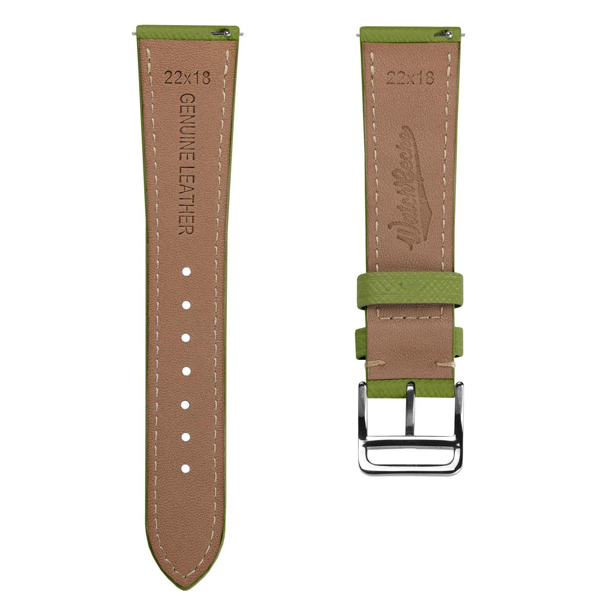 Brixham Saffiano Leather Watch Strap - Avocado Green