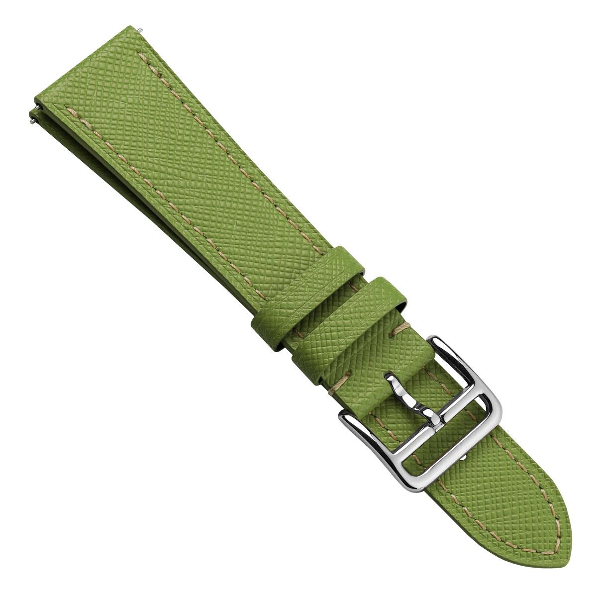 Brixham Saffiano Leather Watch Strap - Avocado Green