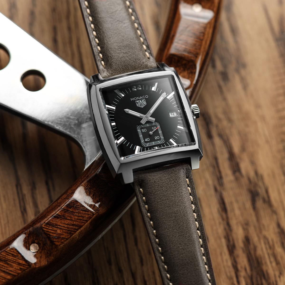 Whitby Pastel Colours Padded Leather Watch Strap - Dark Grey