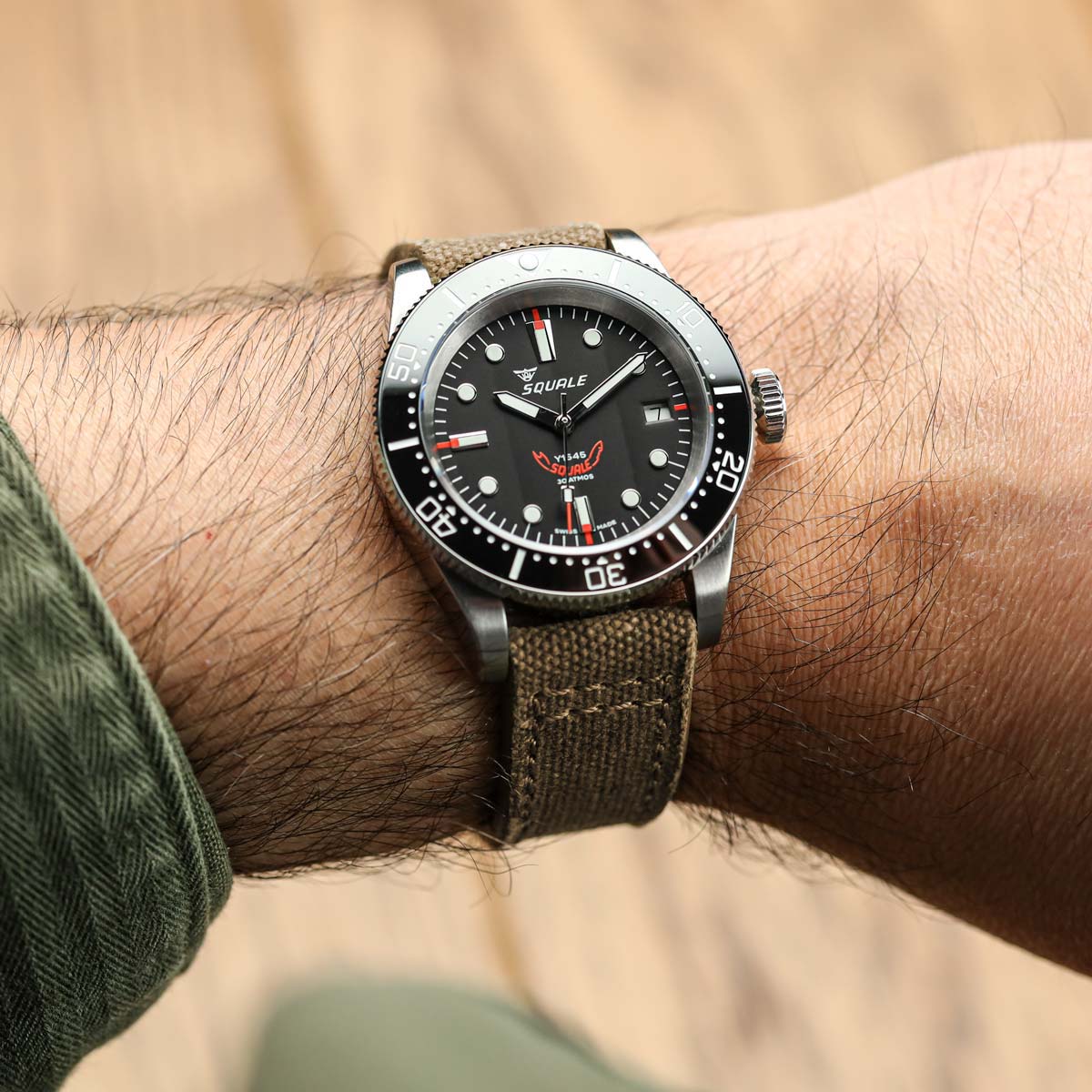 WatchGecko Handmade Two-Piece Canvas Watch Strap - Brown