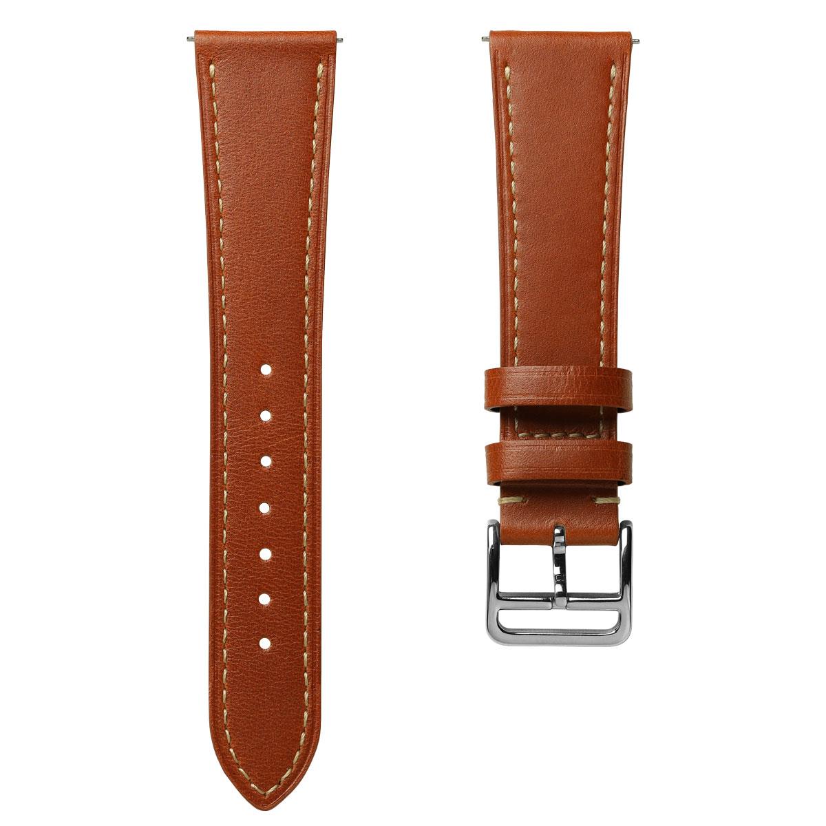 Brixham Classic Leather Watch Strap - Rust Brown