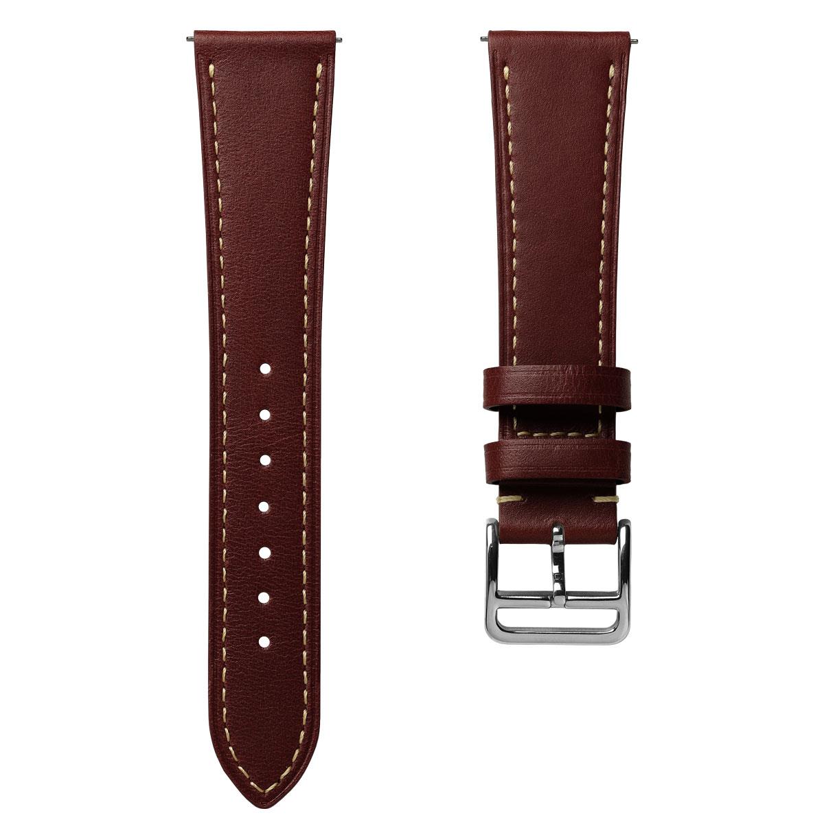 Brixham Classic Leather Watch Strap - Chestnut Brown