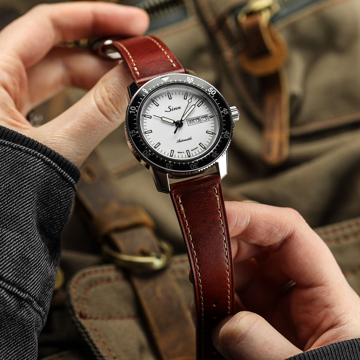 Brixham Classic Leather Watch Strap - Chestnut Brown