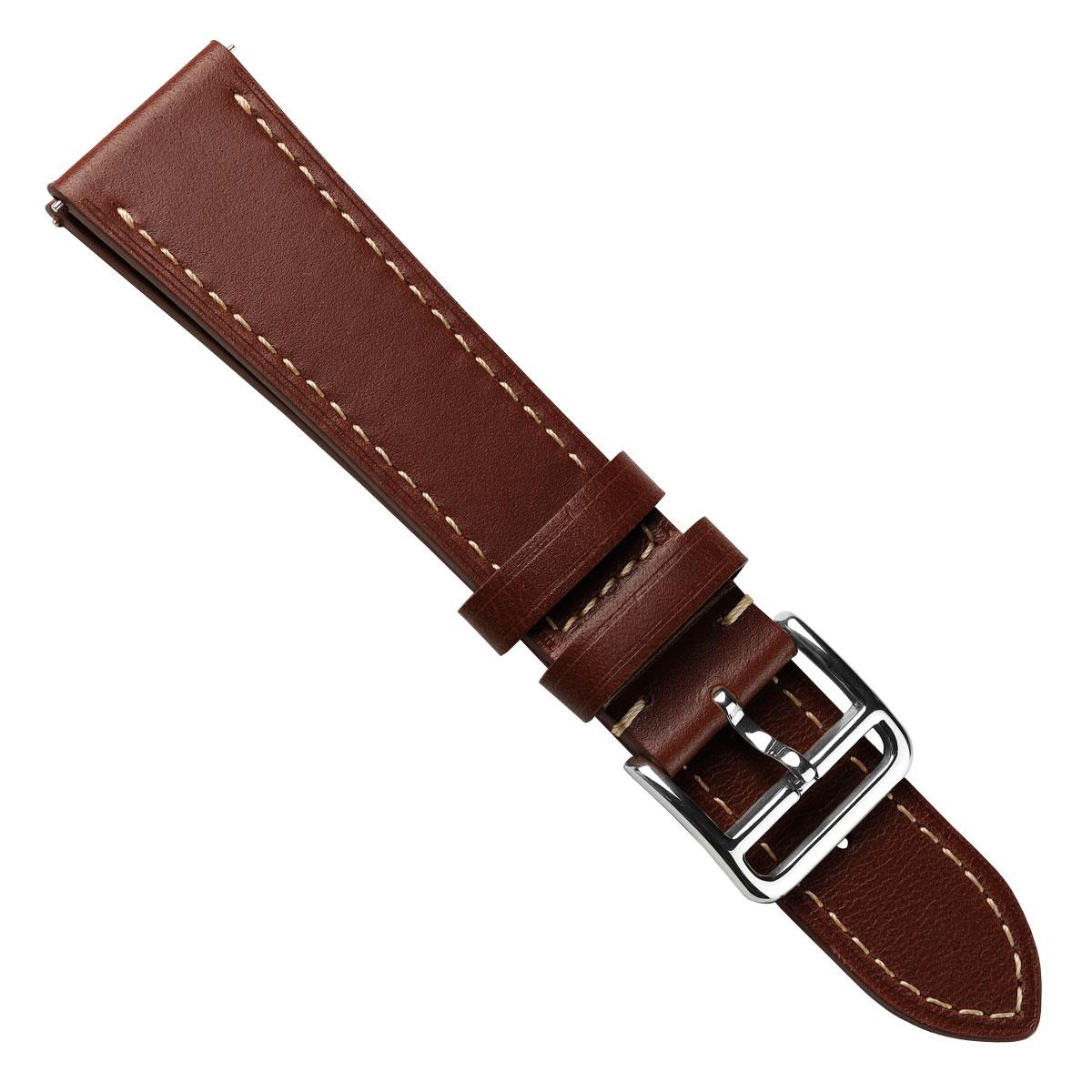 Brixham Classic Leather Watch Strap - Chestnut Brown