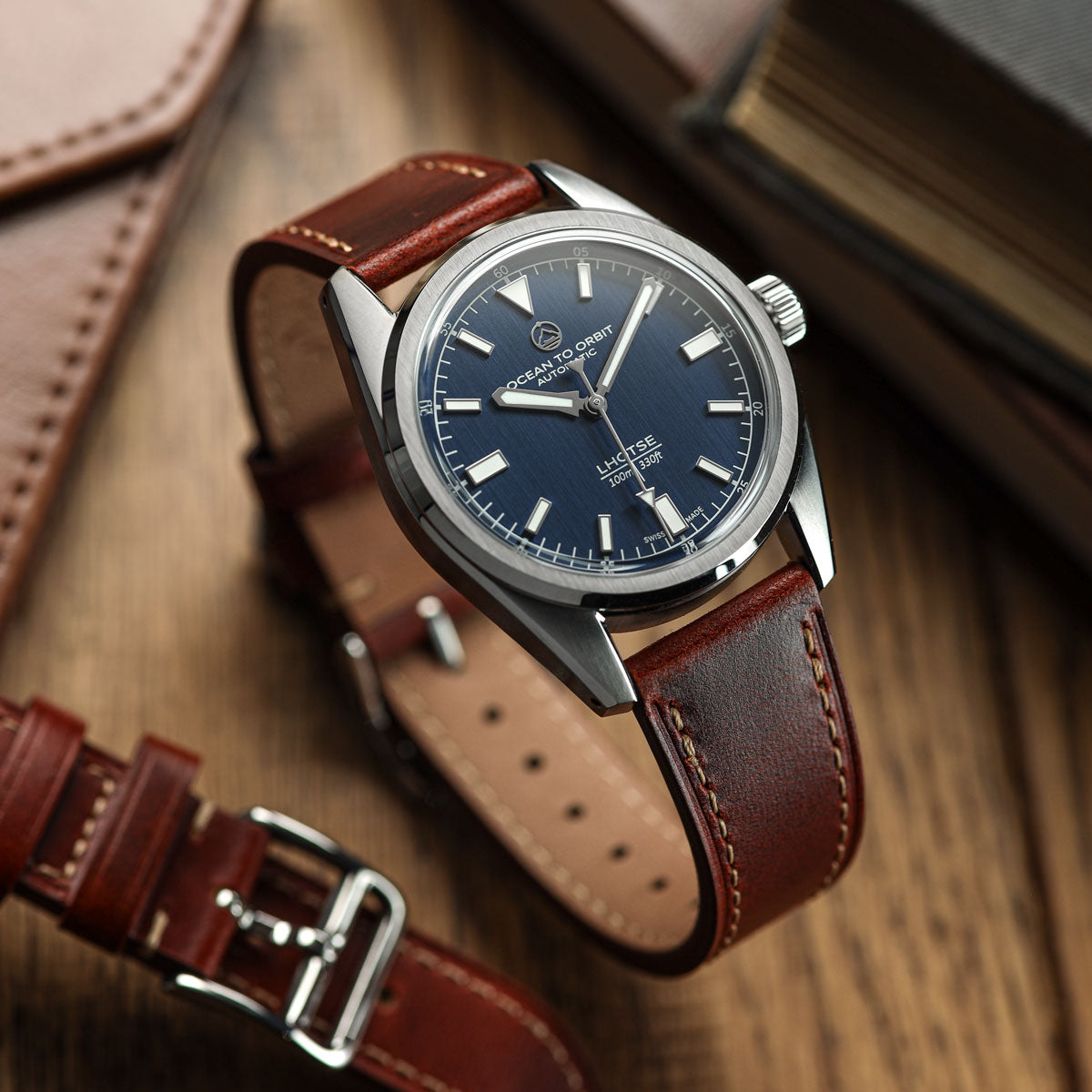 Brixham Classic Leather Watch Strap - Chestnut Brown