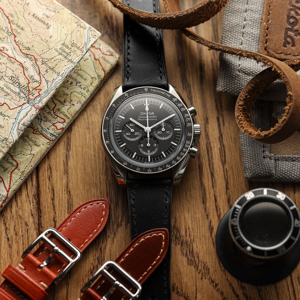 Brixham Classic Leather Watch Strap - Chestnut Brown
