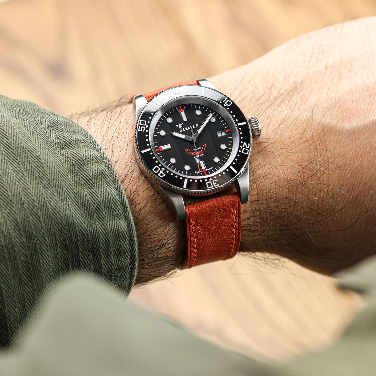Ravello Tuscan Leather Watch Strap - Rust