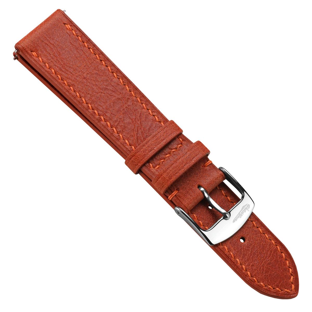 Ravello Tuscan Leather Watch Strap - Rust