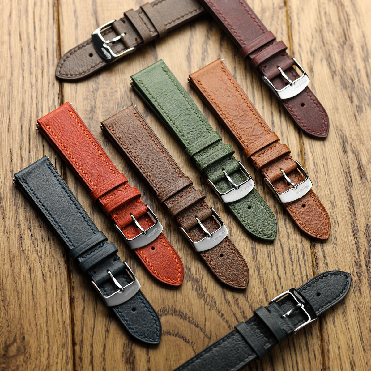 Ravello Tuscan Leather Watch Strap - Rust