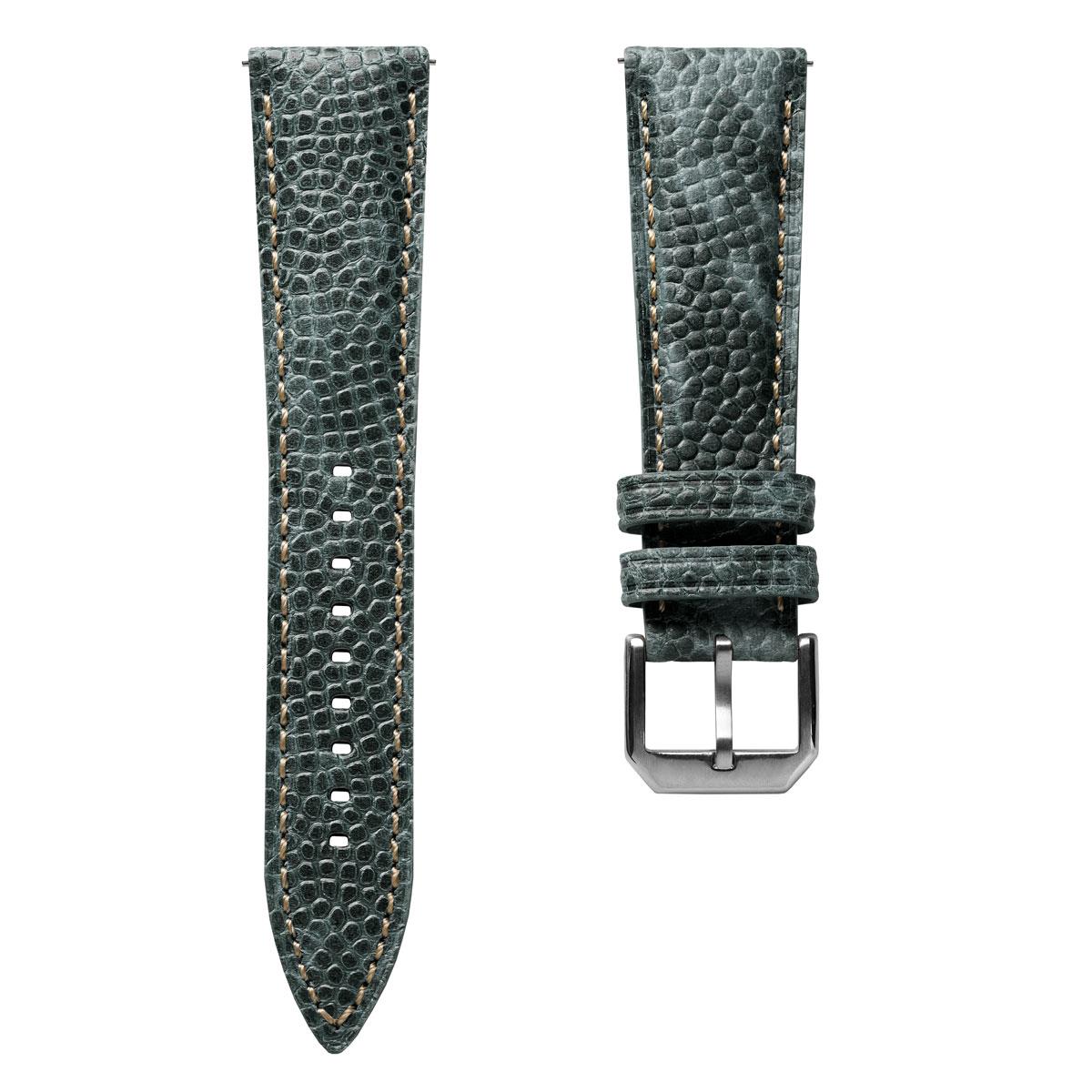 WatchGecko Adassa Classic Caviar Leather Watch Strap - Slate Blue