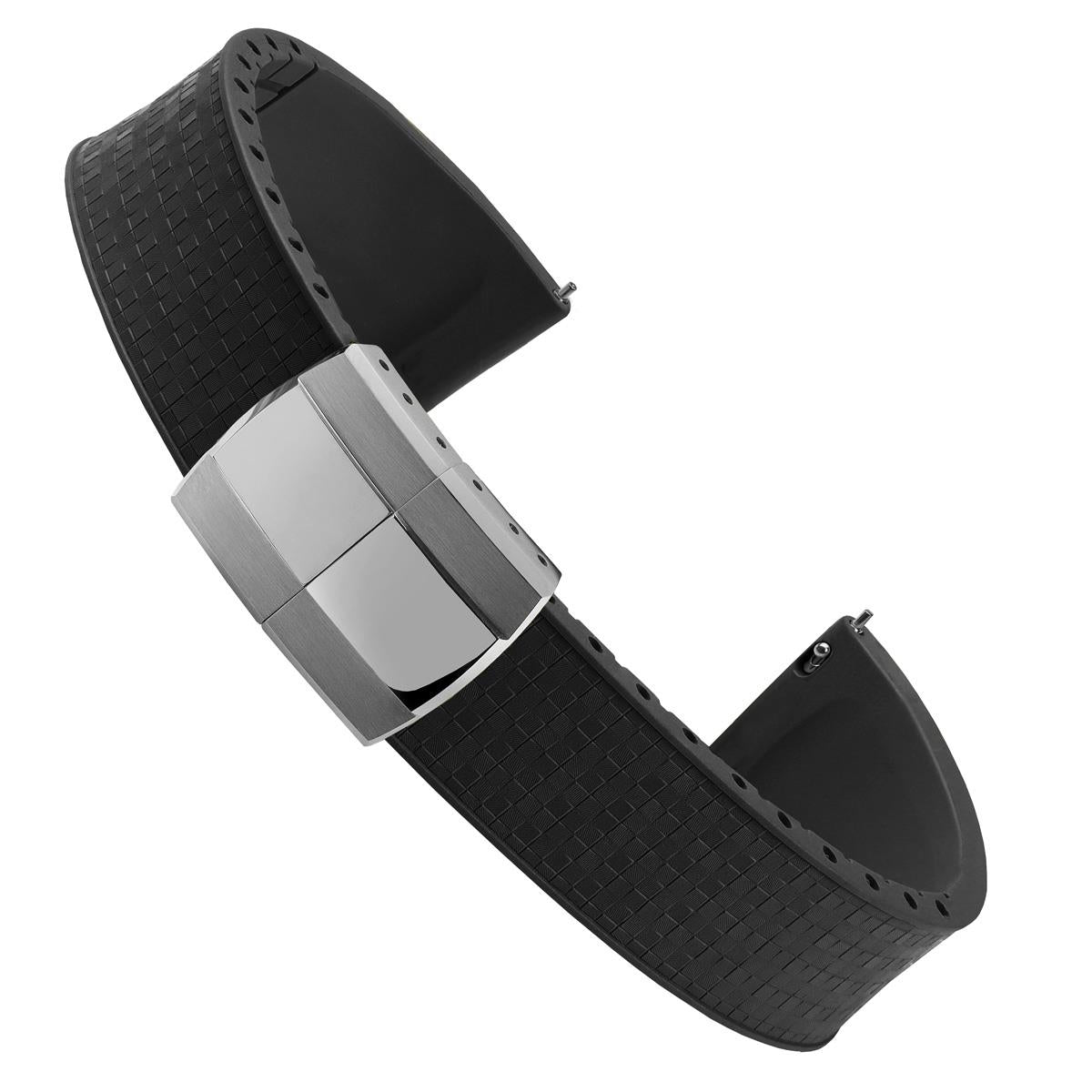 Mosaic CTS Rubber Watch Strap - Jet Black