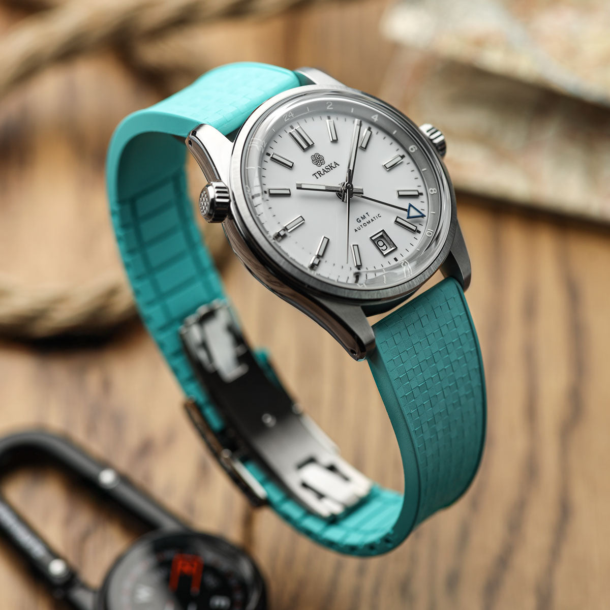 Mosaic CTS Rubber Watch Strap - Jet Black