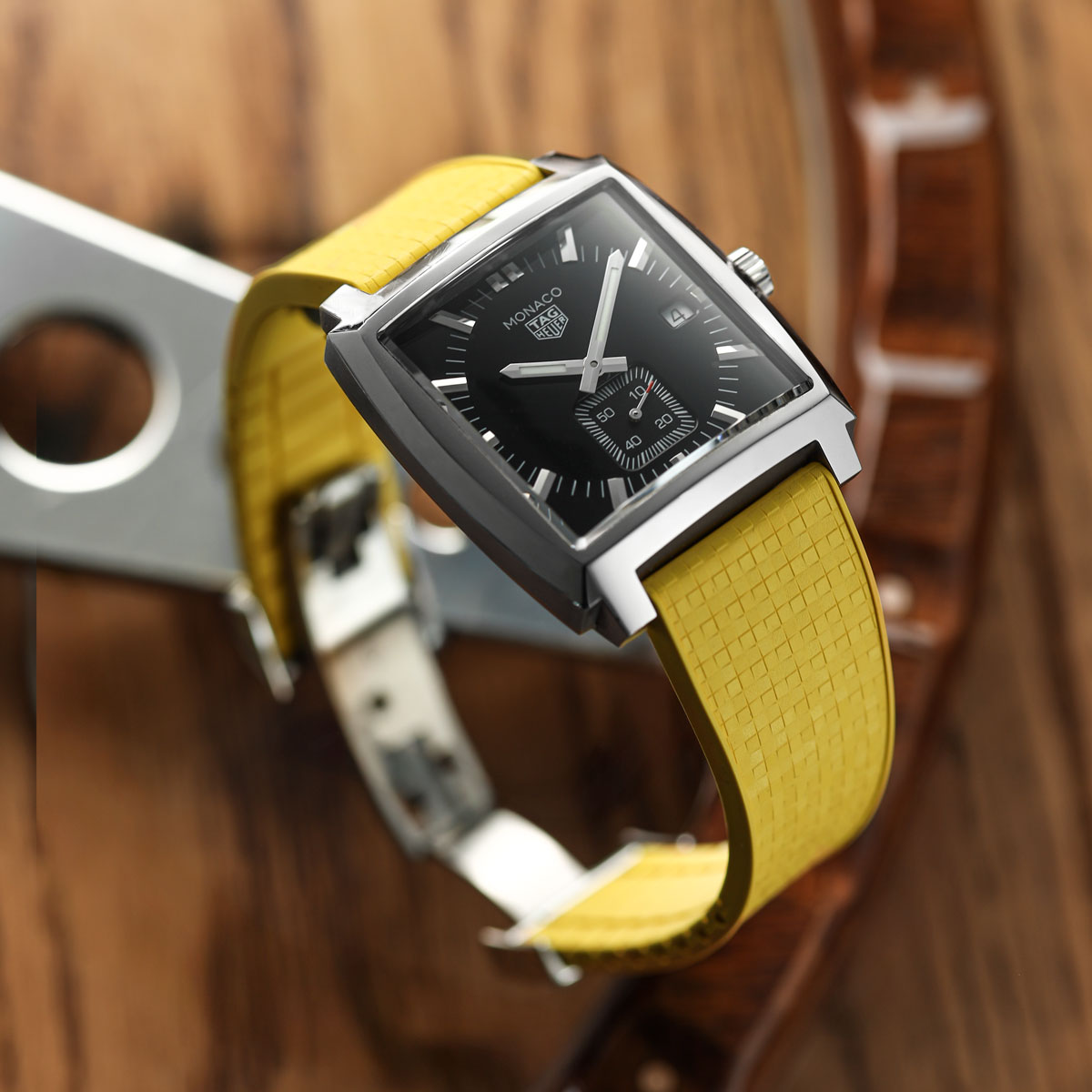 Mosaic CTS Rubber Watch Strap - Jet Black