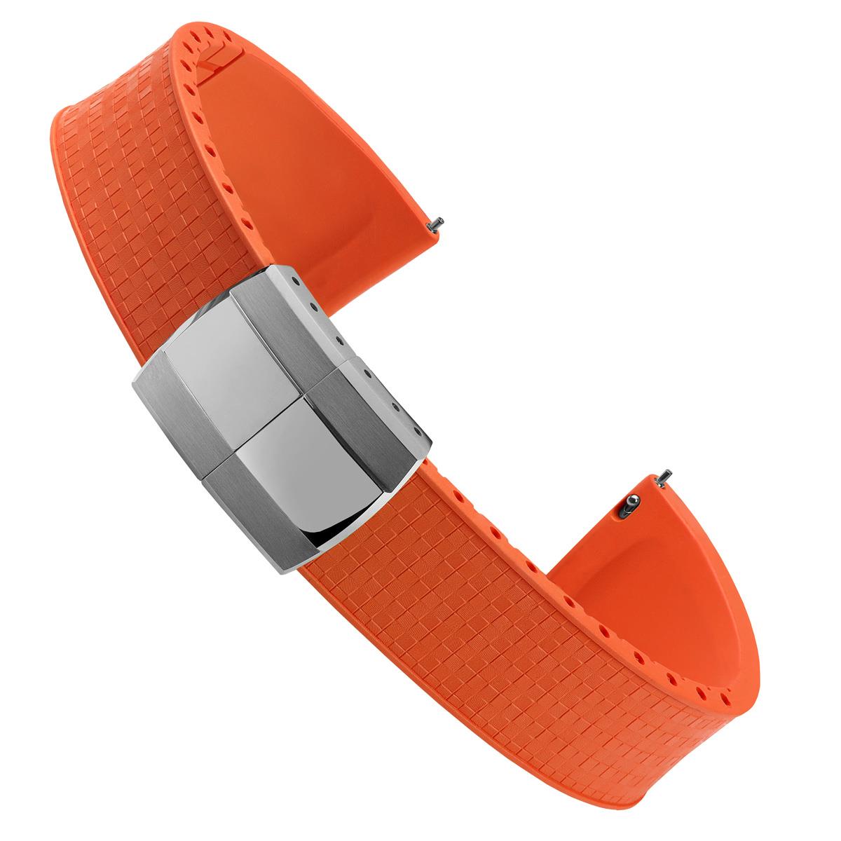 Mosaic CTS Rubber Watch Strap - Spanish Orange