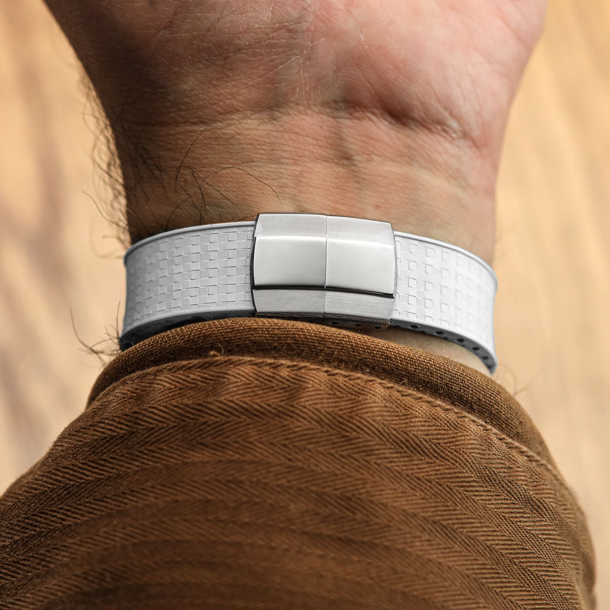 Mosaic CTS Rubber Watch Strap - Ice White