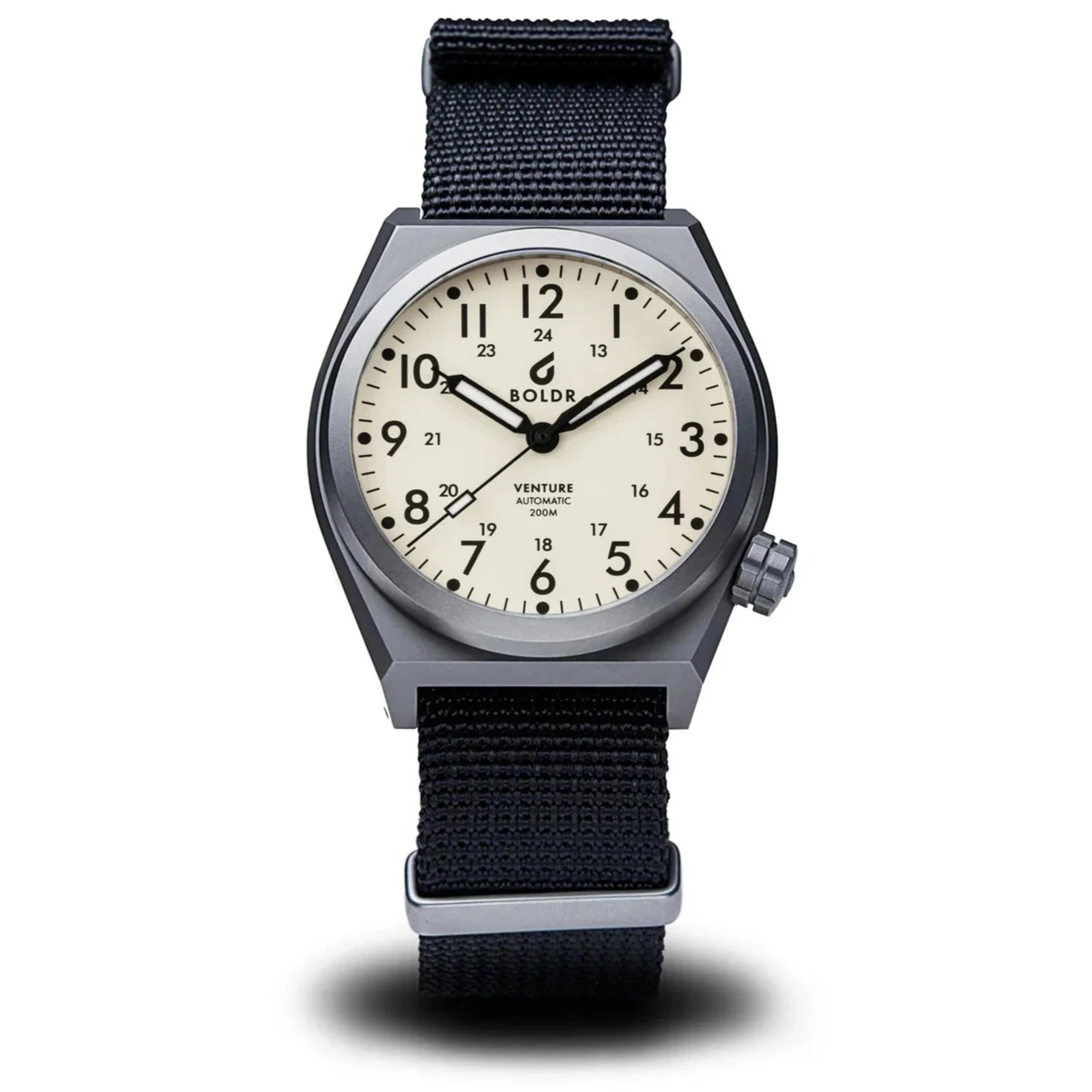 Boldr Venture Automatic Field Watch - Ivory White