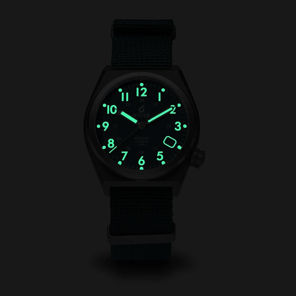 Boldr Venture Automatic Field Watch - Blue Fuel