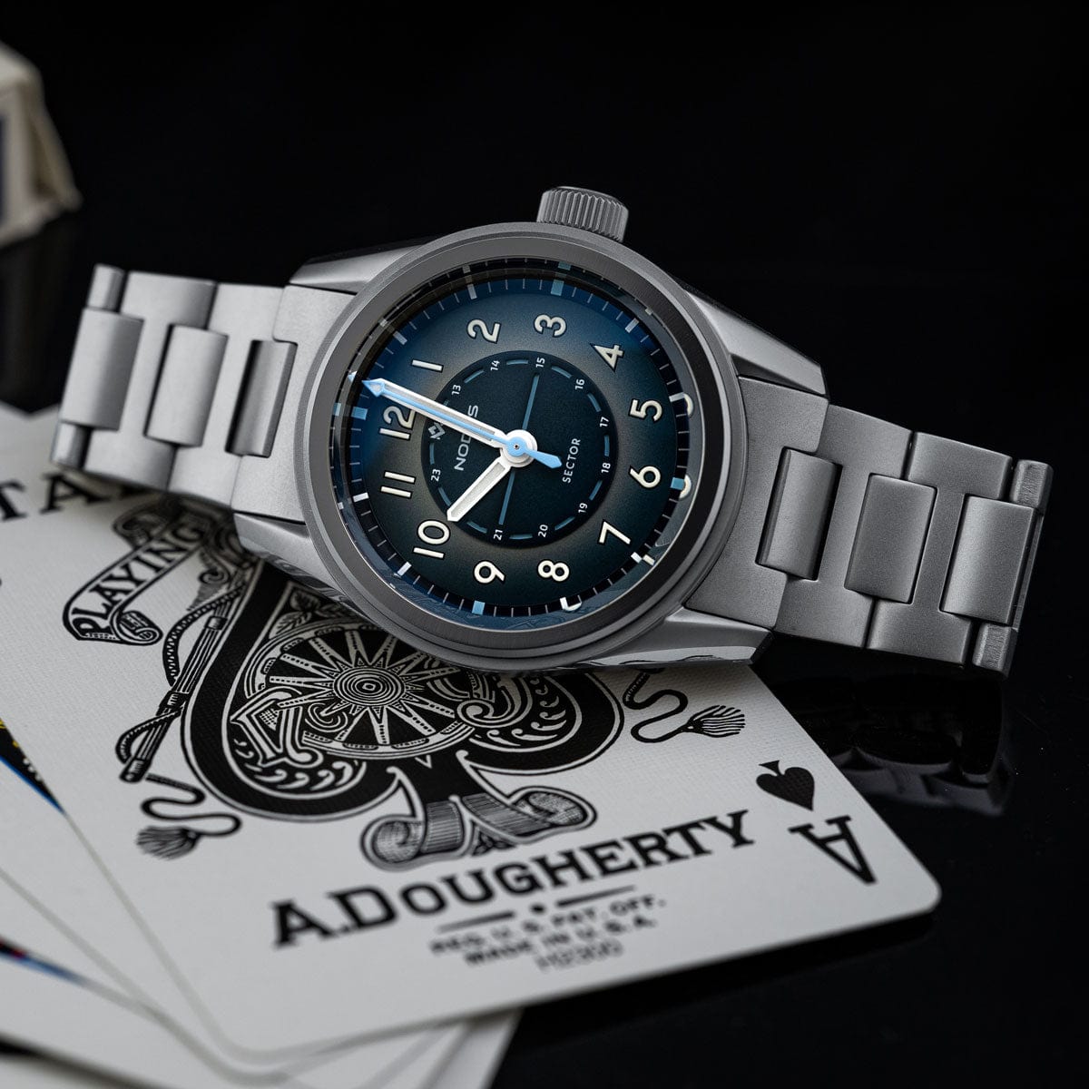 Nodus Sector Field Automatic Watch - Marina Blue - No Date
