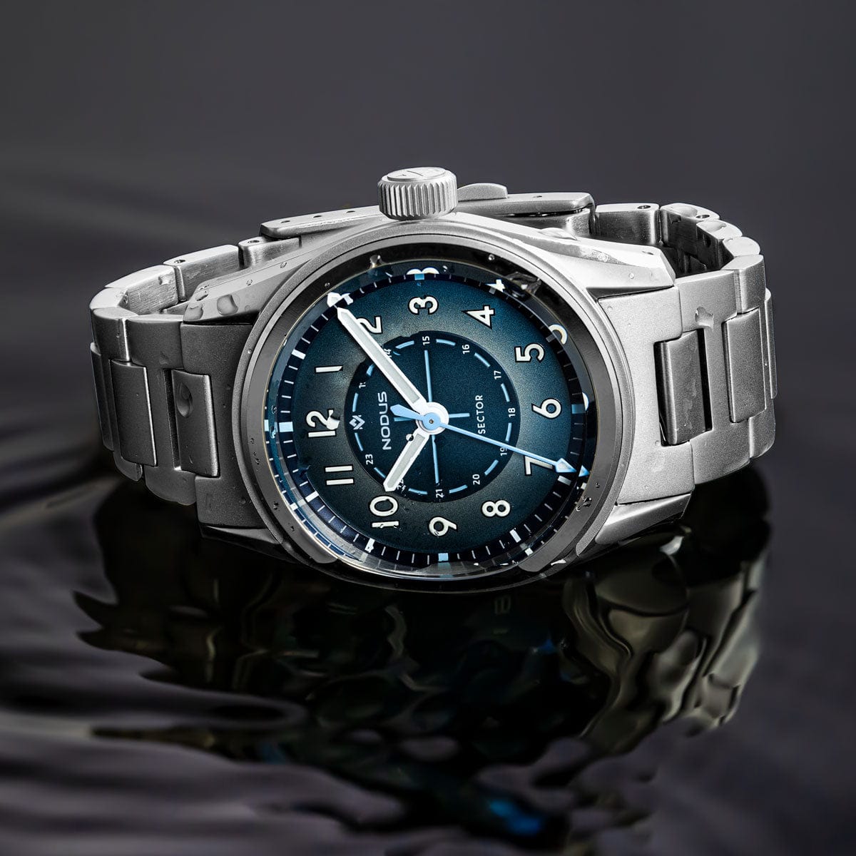 Nodus Sector Field Automatic Watch - Marina Blue - No Date