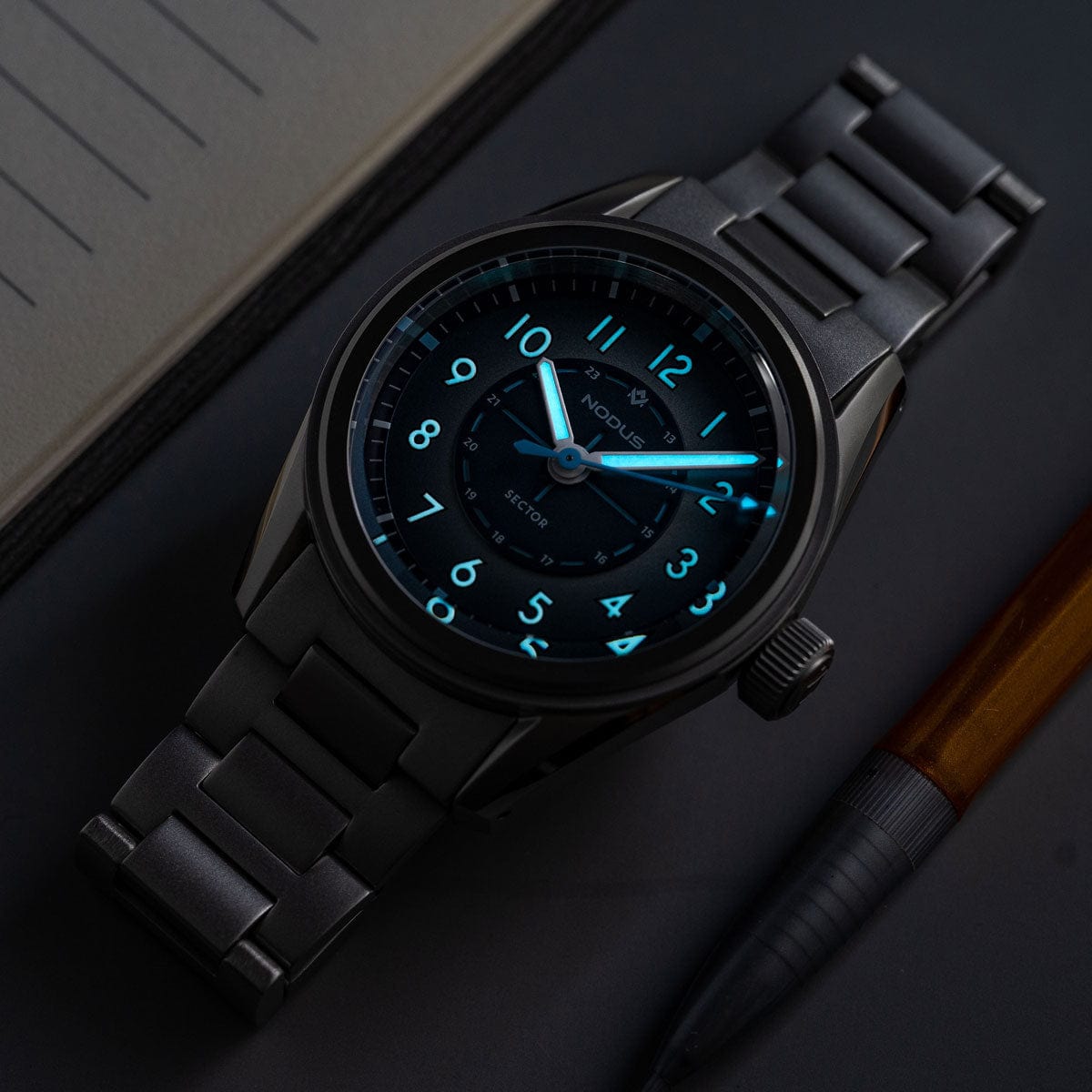 Nodus Sector Field Automatic Watch - Marina Blue - No Date