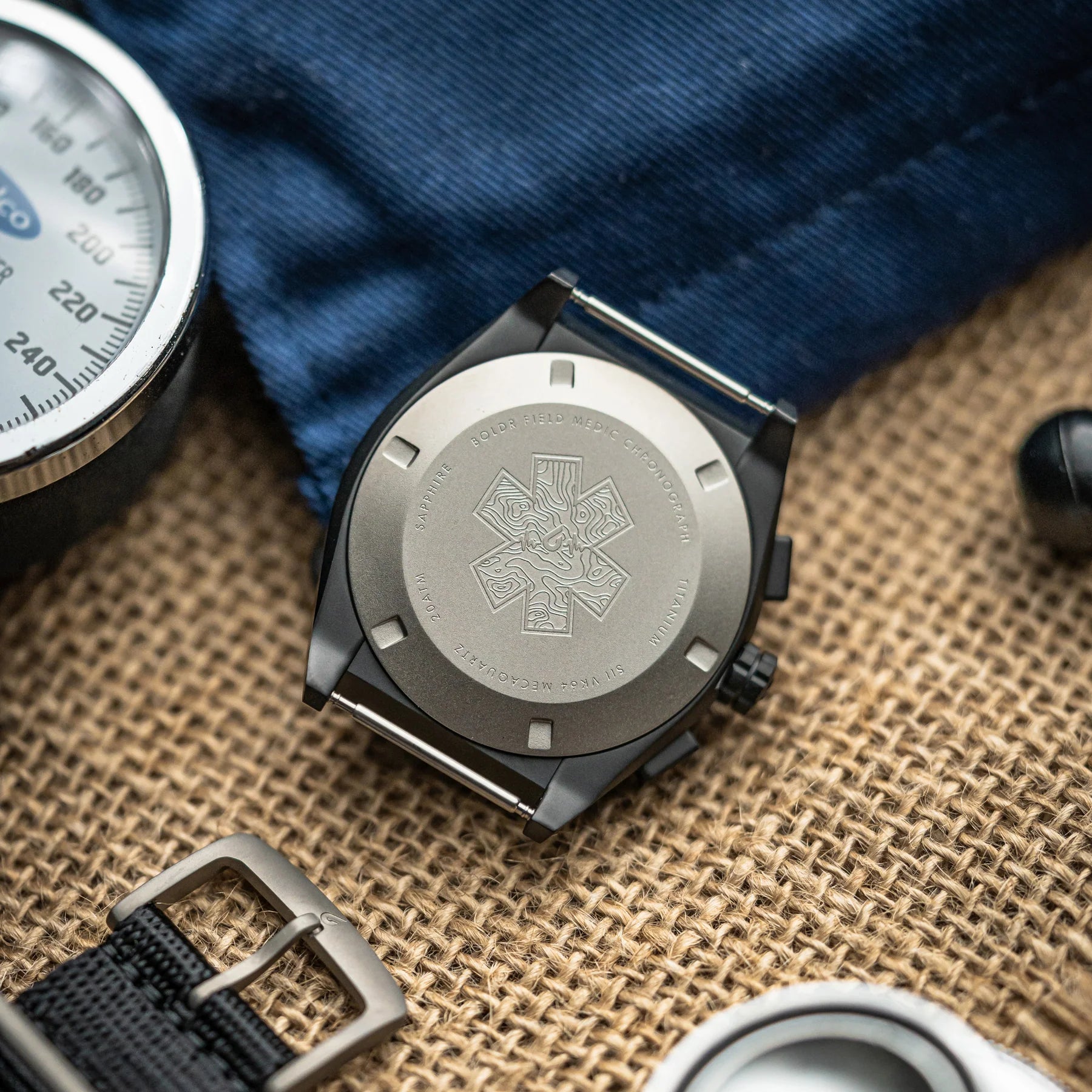 Boldr Venture Field Medic Chronograph Watch Stealth Blackout