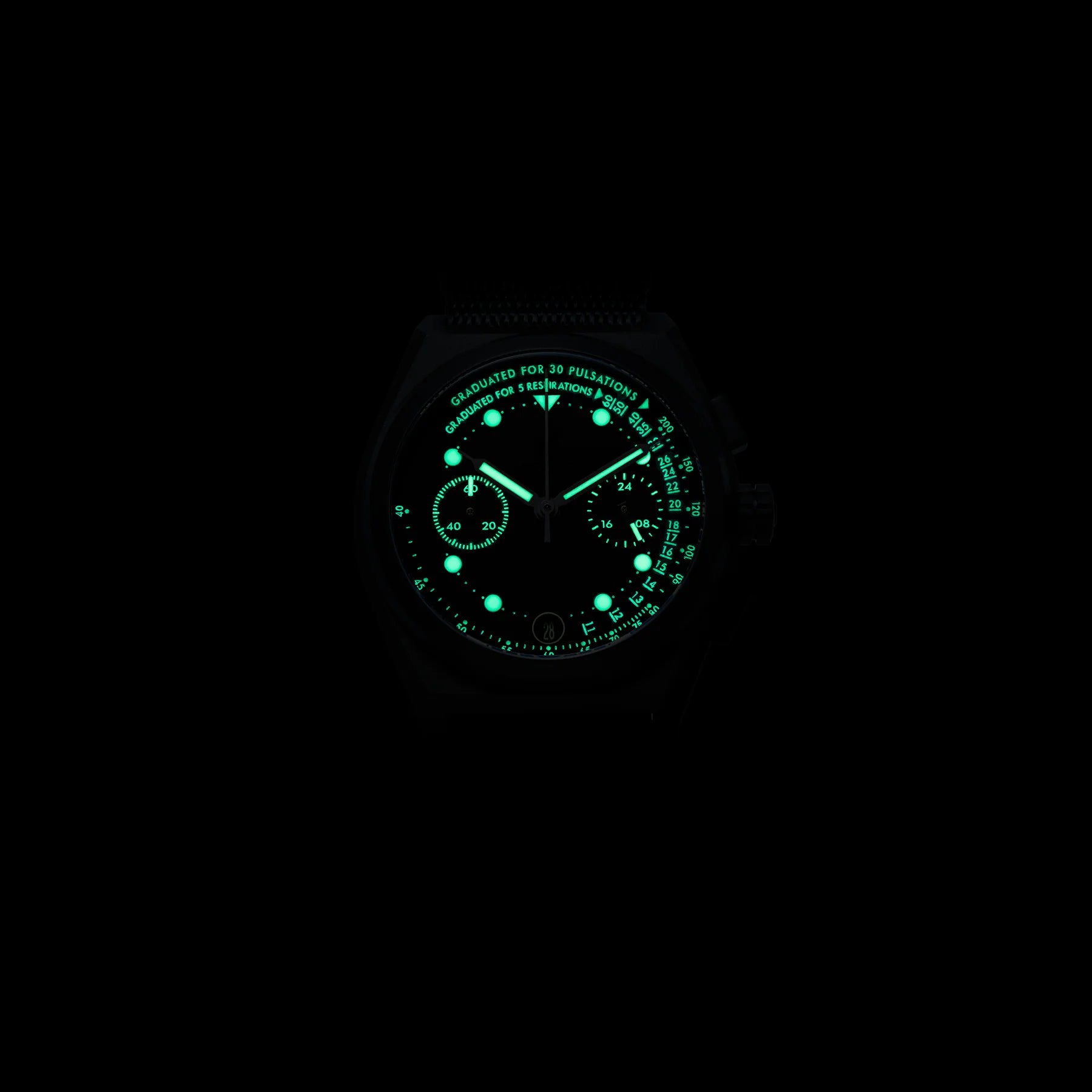 Boldr Venture Field Medic Chronograph Watch Stealth Blackout