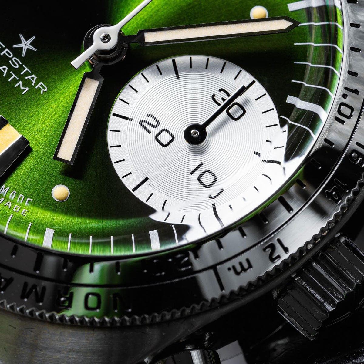 Aquastar Deepstar 39mm Chronograph Greenwich Dial BOR Bracelet