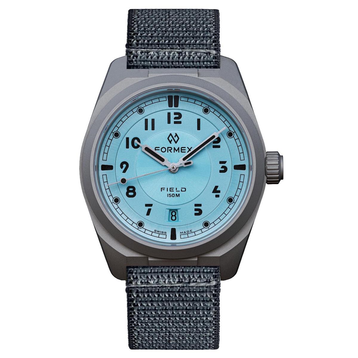 2025 FORMEX Field 40 mm "Ice Blue" on blue nylon / velcro strap