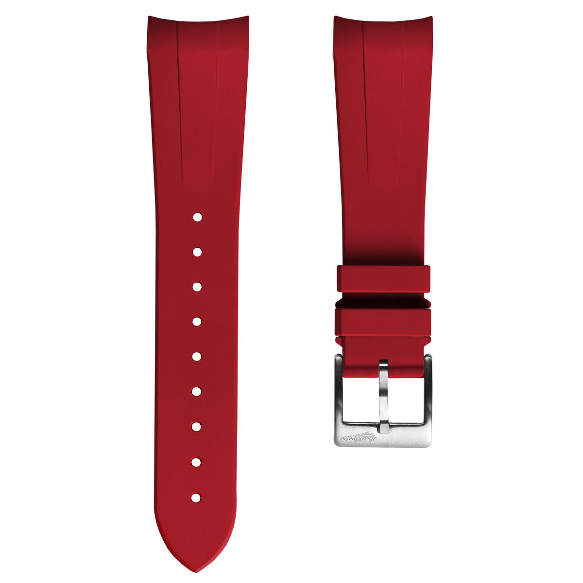 WatchGecko Premium Rubber Watch Strap to fit Tudor Black Bay 41mm -  Red