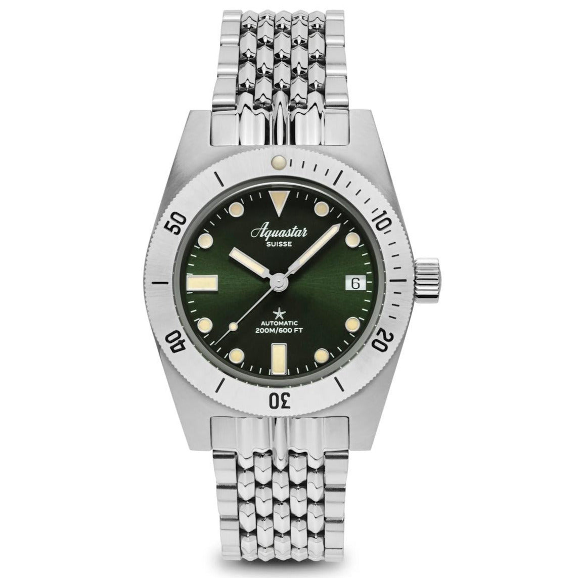 Aquastar Model 60 Green Dial BoR Bracelet