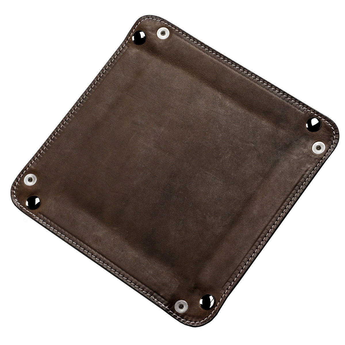 Genuine Leather Watch Tray - Brown Nubuck