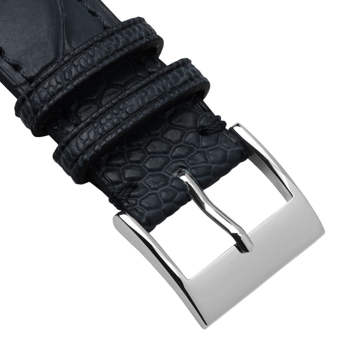 Durbuy Ostrich Leg Handmade Leather Watch Strap - Matt Blue