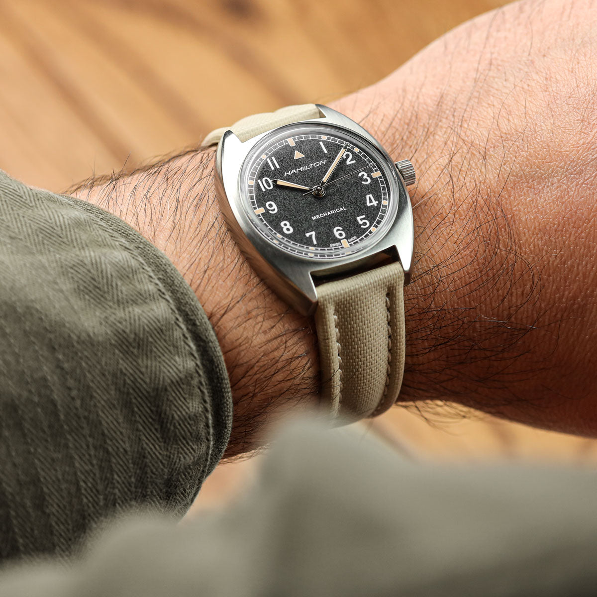 WatchGecko Atlas Sailcloth Watch Strap - Beige