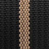 WatchGecko Ridge Military Nylon Watch Strap - Black & Beige Stripe