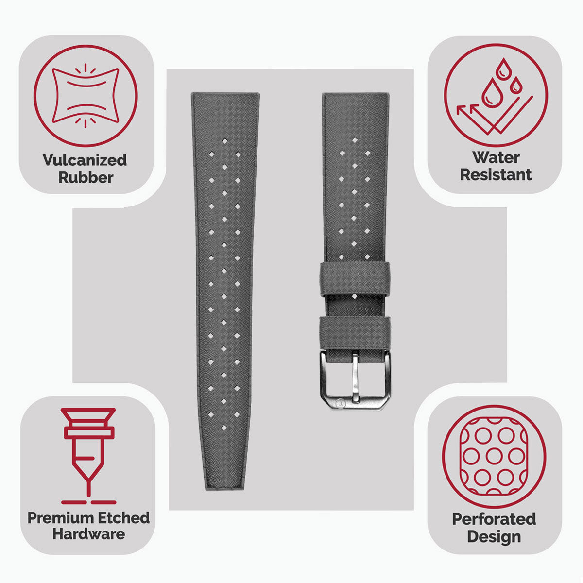 Original TROPIC® Dive Watch Strap - Anthracite